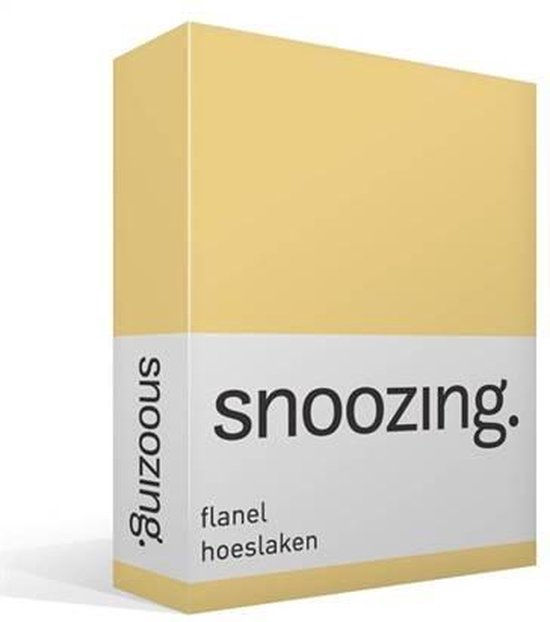Snoozing Flanel Hoeslaken - 100% Geruwde Flanel-katoen - 1-persoons (70x200 Cm) - - Geel