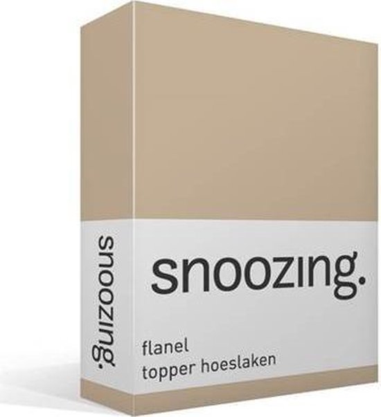 Snoozing - Flanel - Topper - Hoeslaken - 160x220 Cm - - Geel