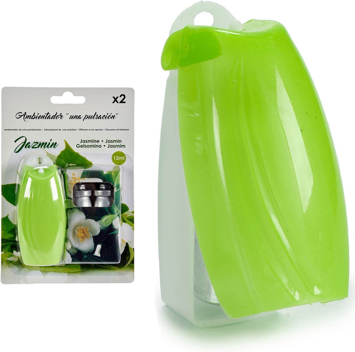 Acorde Luchtverfrisser Jasmijn 11,5 X 17 Cm/wit 3-delig - Groen
