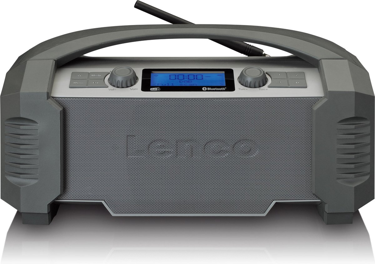 Lenco Ip54 Dab+, Fm Radio, Bt Odr-150gy Zwart- - Grijs