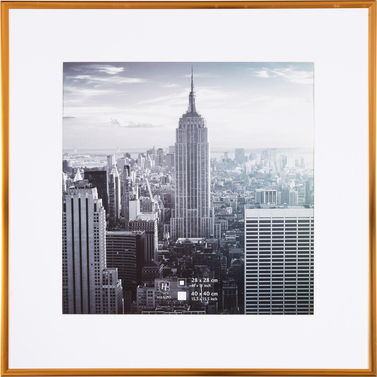 Henzo Fotolijst - Manhattan - Fotomaat 40x40 Cm - Brons