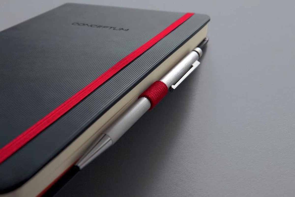 Notitieboek Sigel Conceptum Red Edition Hardcover A4 Geruit - Zwart