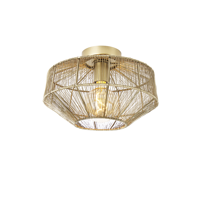 QAZQA Moderne plafondlamp messing 30 cm - Bolti