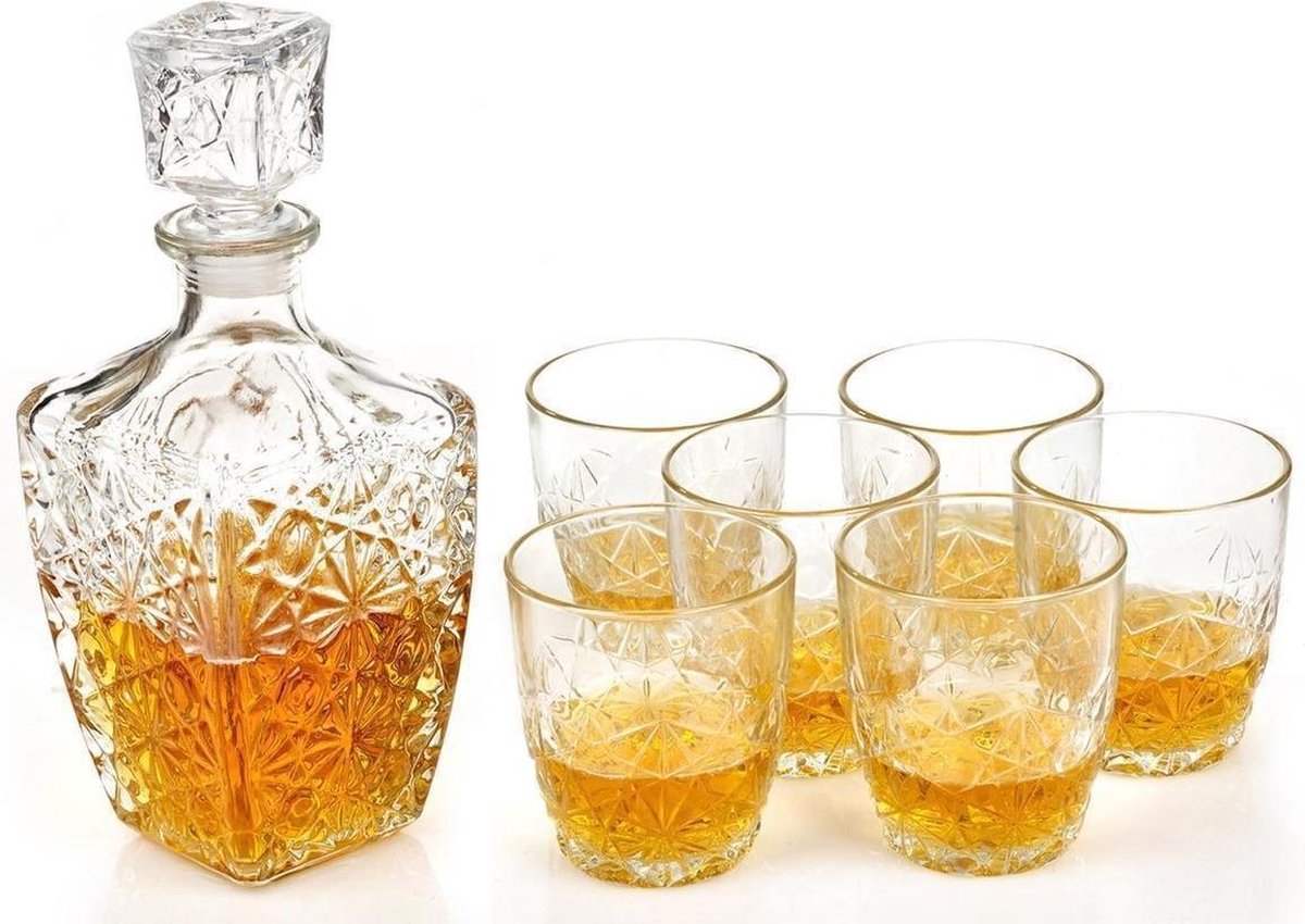 Bormioli Rocco Dedalo Whiskeyset - 7-delig - Glas