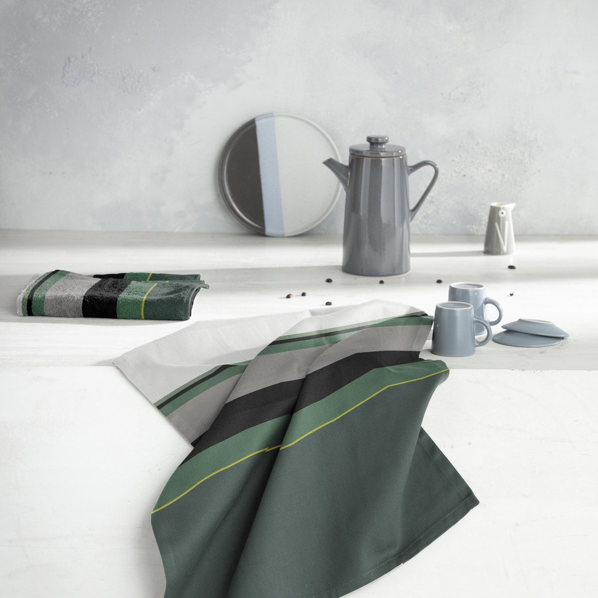 DDDDD Rico Keukendoek (Set Van 6) - 100% Katoen - Green - Groen