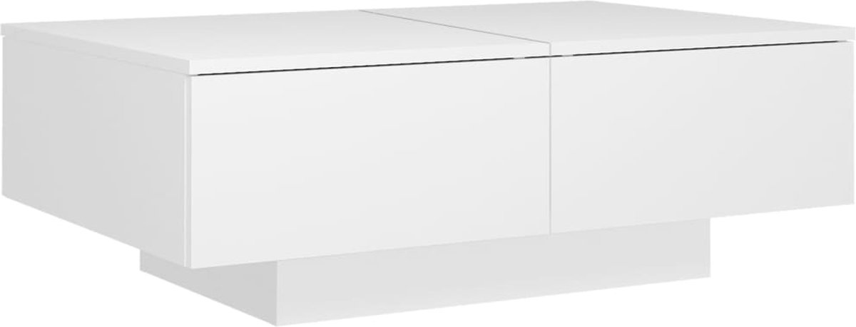 Vidaxl Salontafel 90x60x31 Cm Spaanplaat - Wit