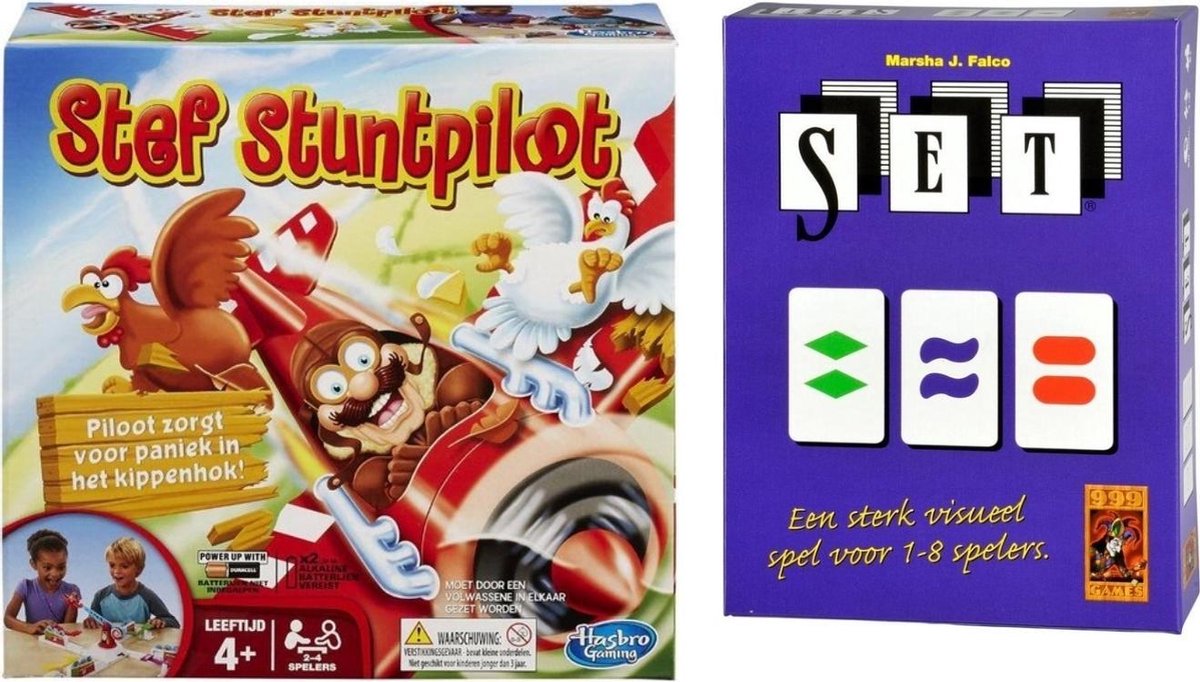 Spellenset - Bordspel - Stef Stuntpiloot & Set!