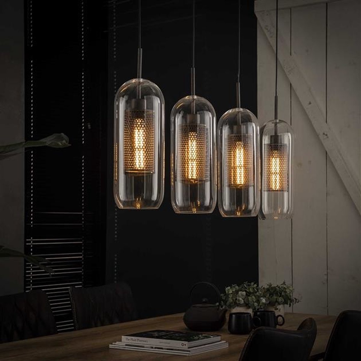 Dimehouse Hanglamp Industrieel Cilinder Amy Metaal - Zwart
