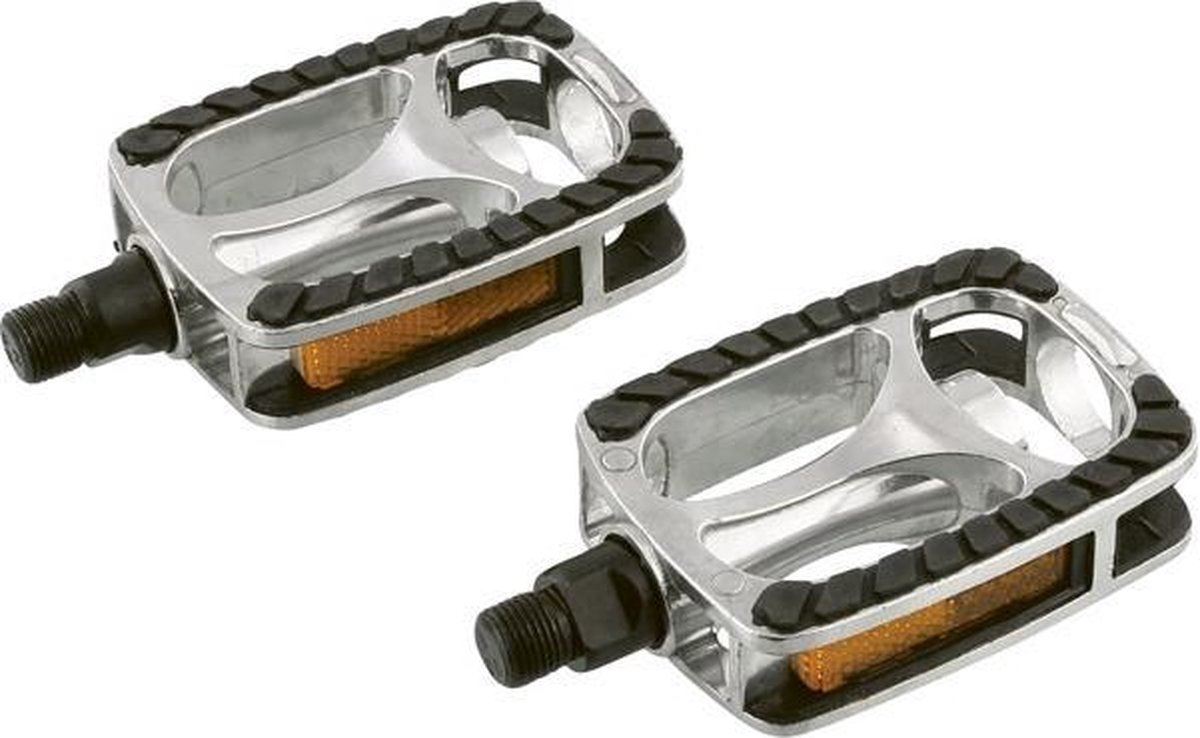 Simson Pedalen Set Elegant 9/16 Inch Zilver/zwart - Silver