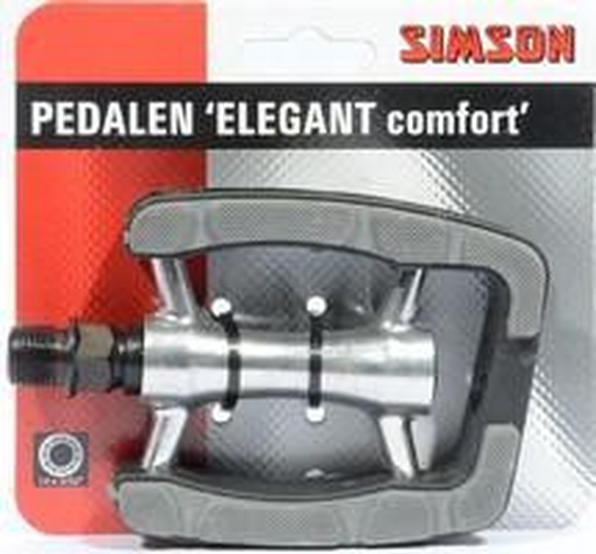 Simson Pedalen Set Elegant 9/16 Inch Zilver/zwart - Silver