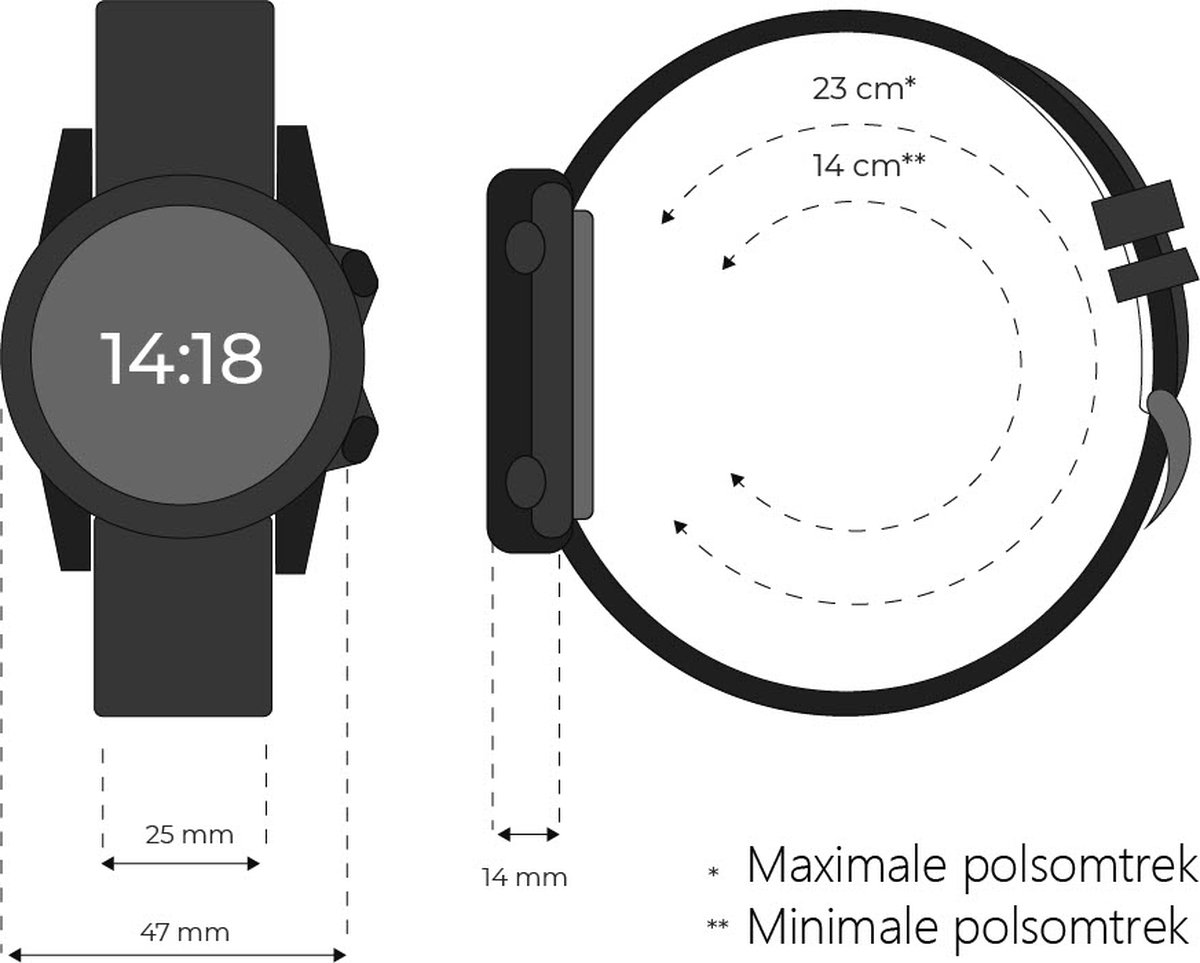 Denver smartwatch SW-351 - Zwart