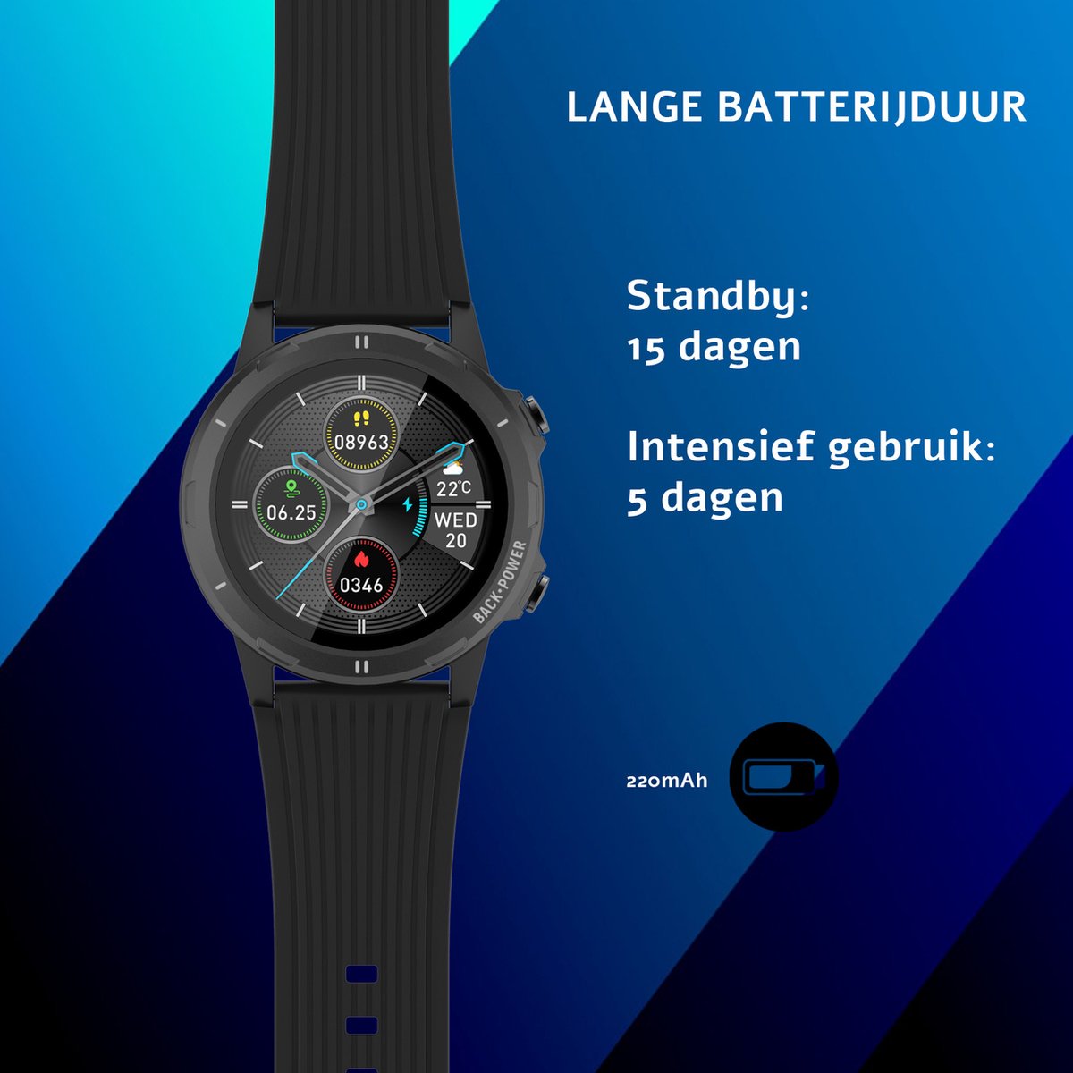 Denver smartwatch SW-351 - Zwart