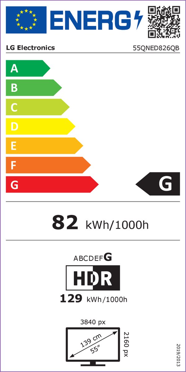 LG LED 4K TV 55QNED826QB (2022) - Zwart