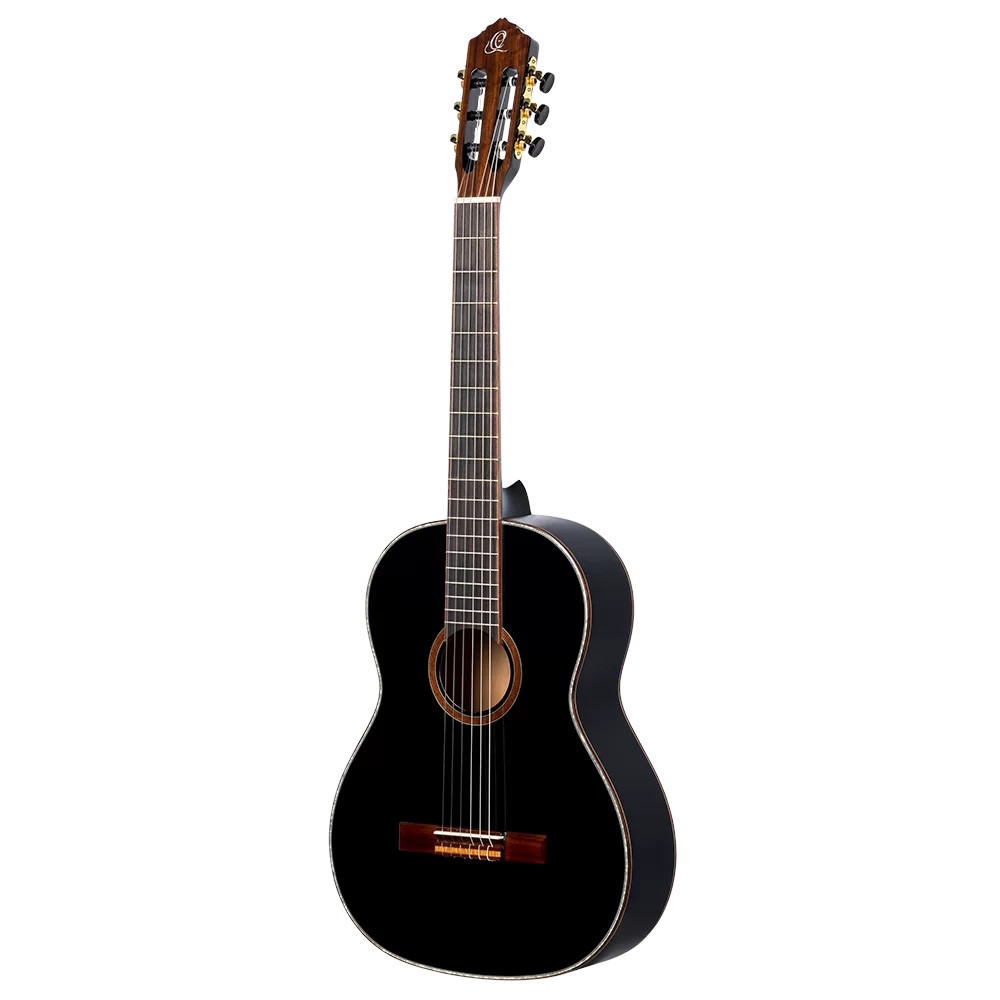 Ortega R221BK-L Family Series Full-size Left-handed Guitar Black linkshandige klassieke gitaar met gigbag