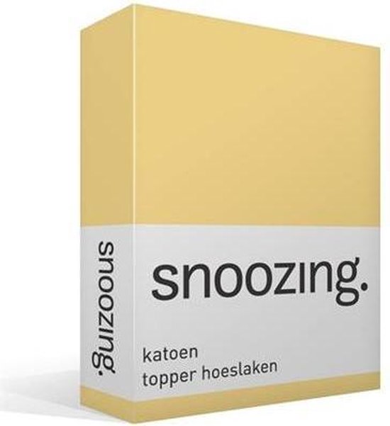 Snoozing - Katoen - Topper - Hoeslaken - 80x200 - - Geel