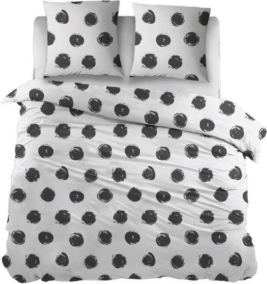 Snoozing Lara Flanel Dekbedovertrek - Lits-jumeaux (270x200/220 Cm + 2 Slopen) - Flanel - - Grijs