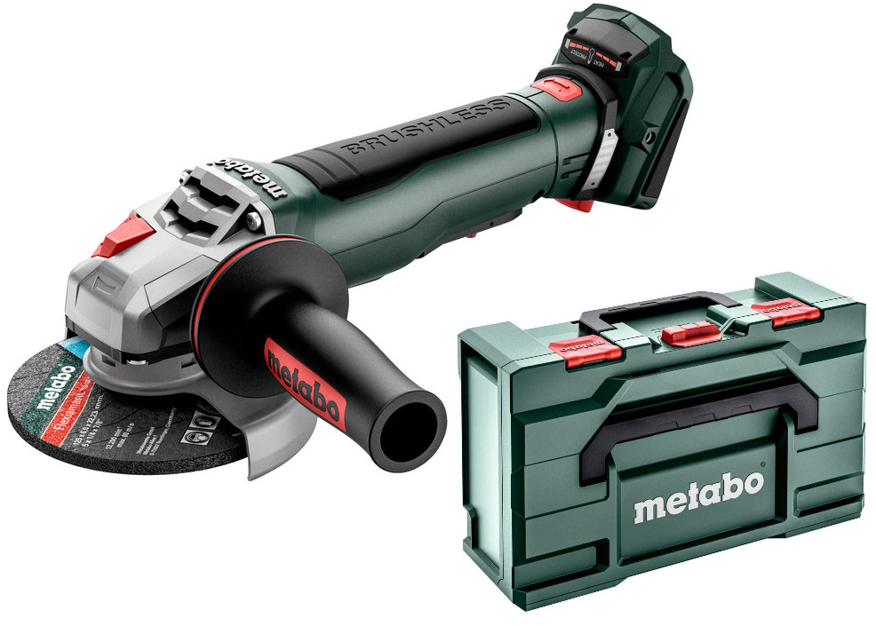 Metabo WPB 18 LT BL 11-125 Quick Haakse Slijper 18V Body met paddleschakelaar in X 165 L