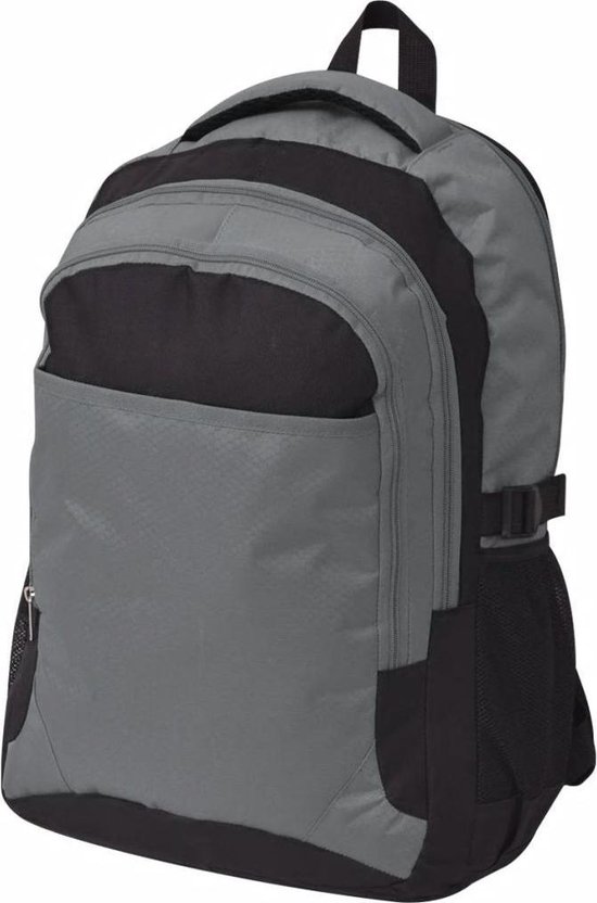 Vidaxl Rugzak Voor School 40 L Zwart En - Gris