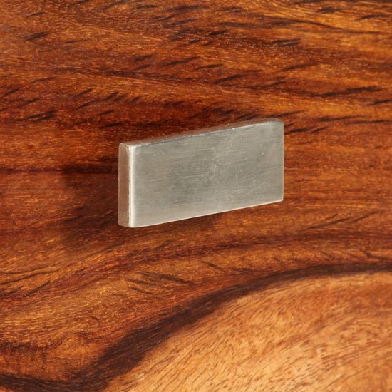 Vidaxl Nachtkastje Met 1 Lade Massief Sheeshamhout - Bruin