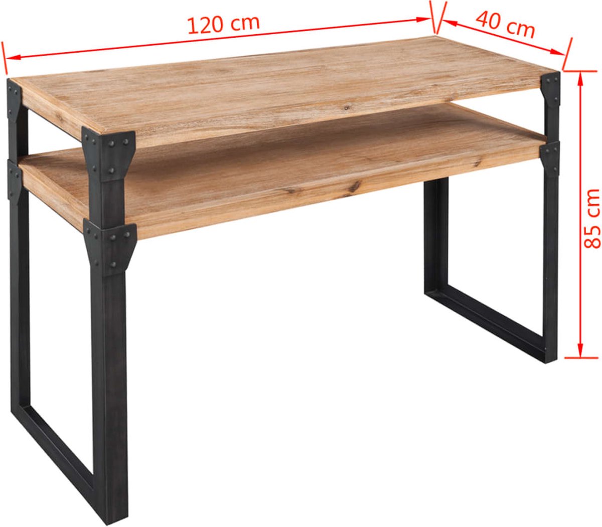 Vidaxl Wandtafel 120x40x85 Cm Massief Acaciahout - Bruin