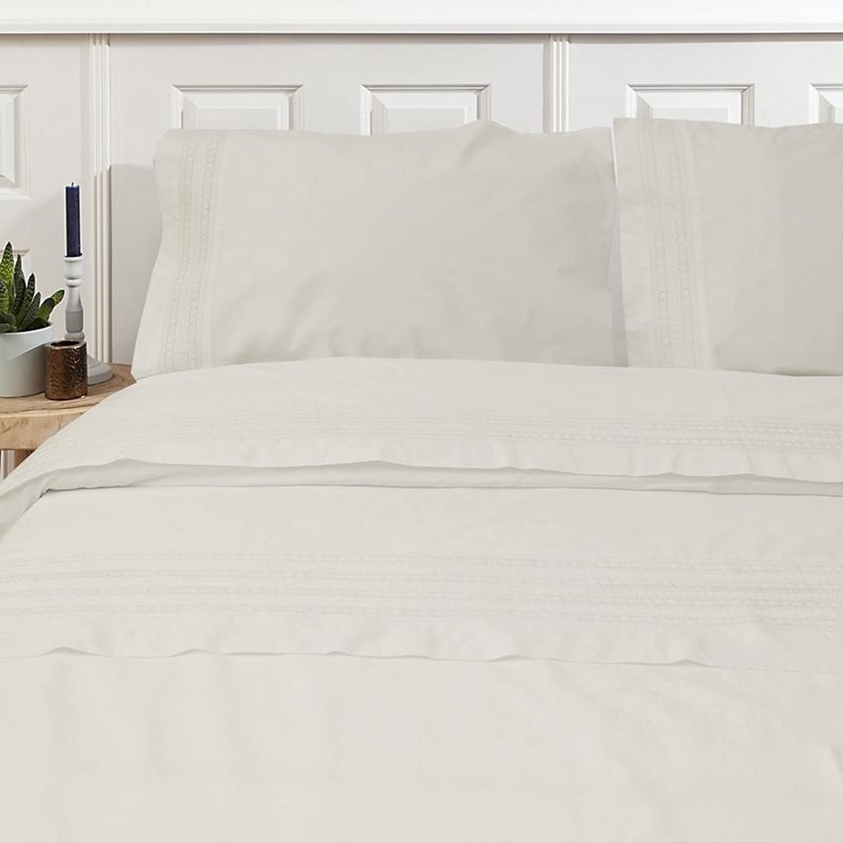 Town & Country Lakenset Camilla Offwhite-200 X 260 Cm - Wit