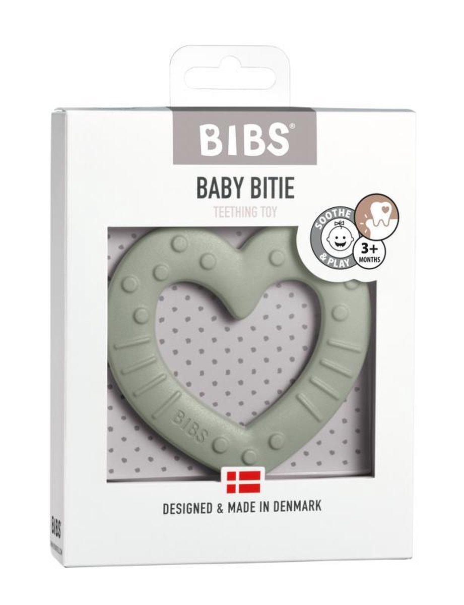 BIBS Bijtring Bitie Heart Sage