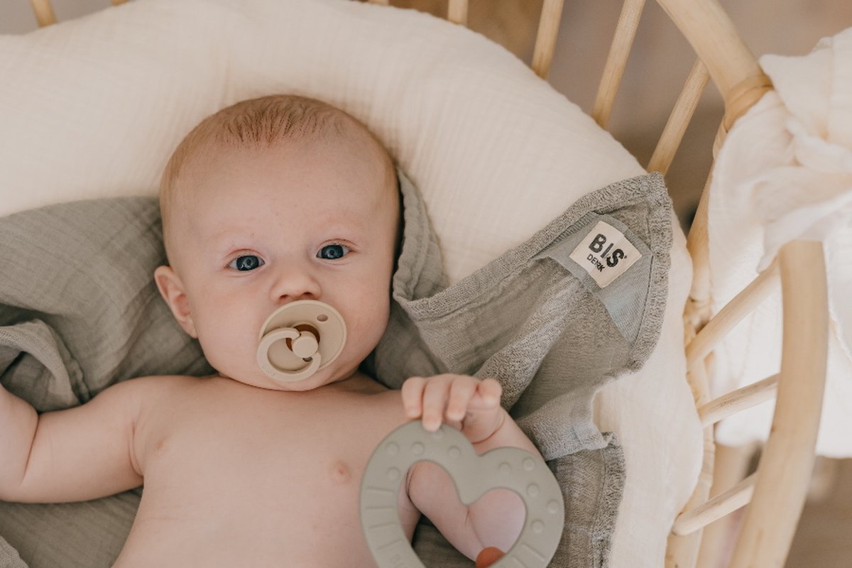 BIBS Bijtring Bitie Heart Sage