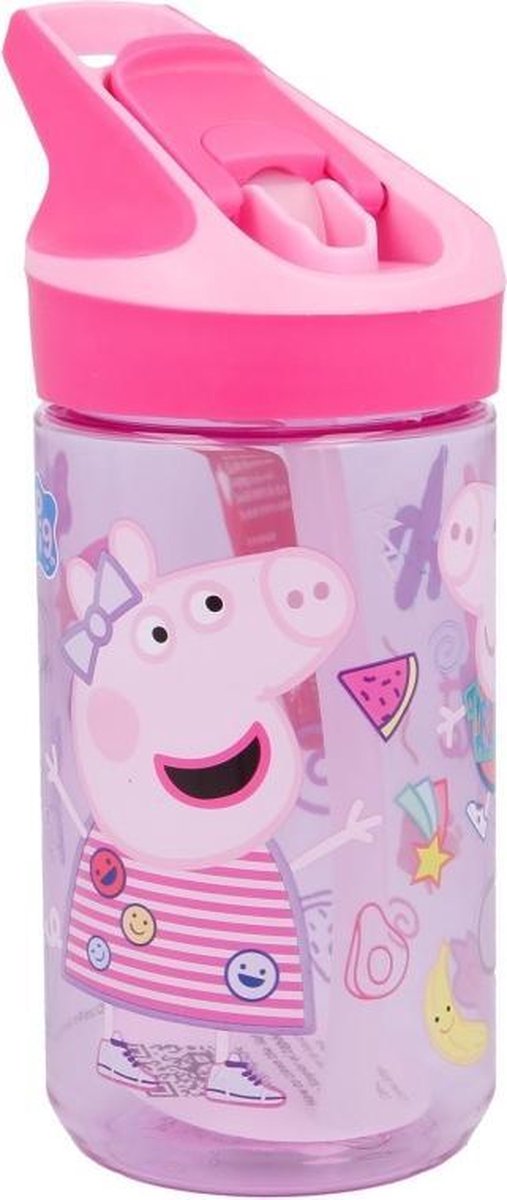 Nickelodeon drinkfles Peppa Pig 480 ml 7 x 18 cm tritan/lila - Roze