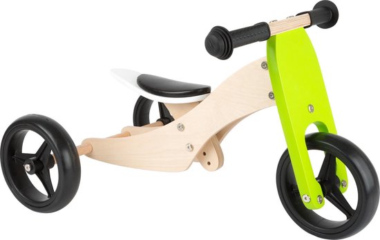 Small Foot Tricycle Trike 2-in-1 Loopfiets Loopfiets Met 3 Wielen 10 Inch Junior - Groen