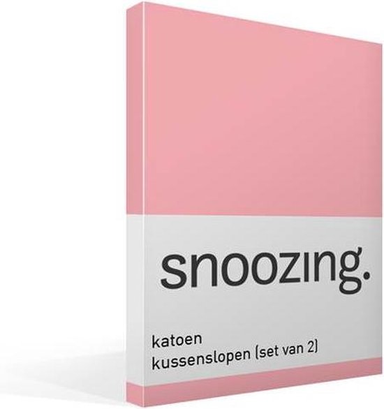 Snoozing Katoen Kussenslopen (Set Van 2) - 100% Katoen - 40x60 Cm - Kindermaat - - Roze