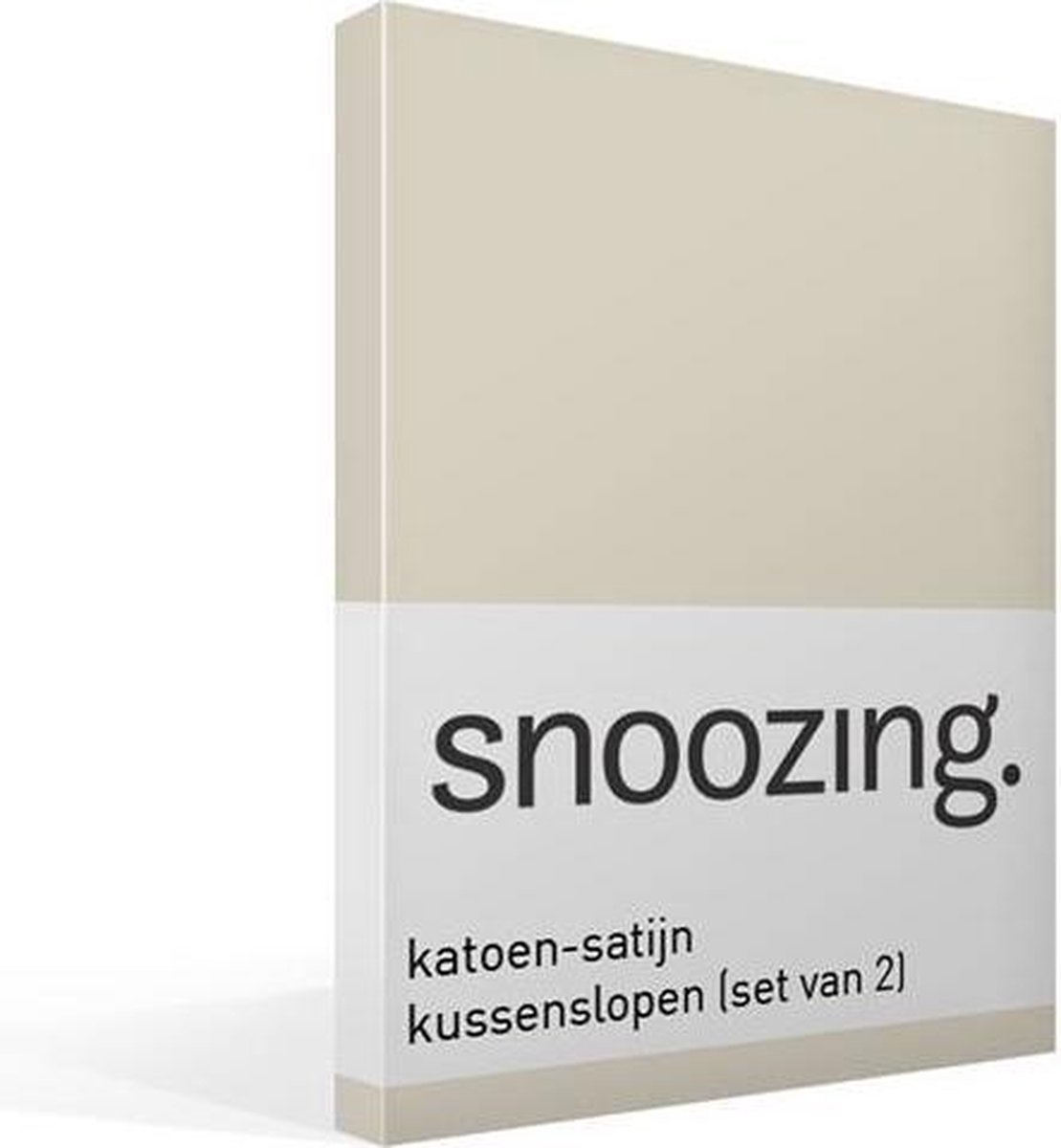 Snoozing Katoen-satijn Kussenslopen (Set Van 2) - 100% Katoen-satijn - 60x70 Cm - Standaardmaat - Ivoor - Wit