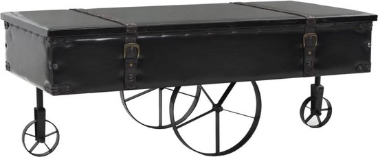 Vidaxl Salontafel 110x55x43 Cm Mdf En Vurenhout - Negro