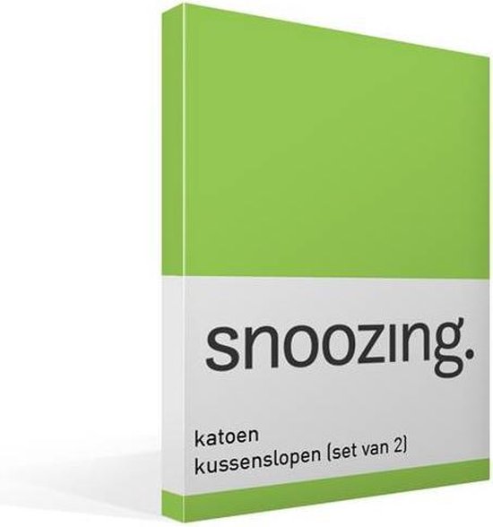 Snoozing Katoen Kussenslopen (Set Van 2) - 100% Katoen - 60x70 Cm - Standaardmaat - Lime - Groen