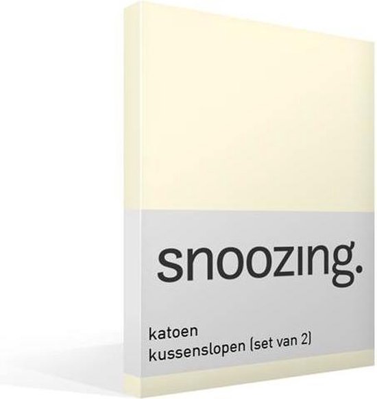 Snoozing Katoen Kussenslopen (Set Van 2) - 100% Katoen - 40x60 Cm - Kindermaat - Ivoor - Wit