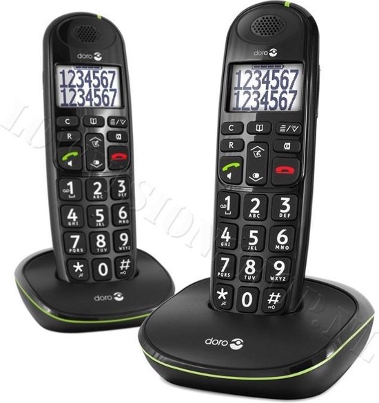 Doro Senioren Dect-telefoon Pe-110 Duo - - Zwart