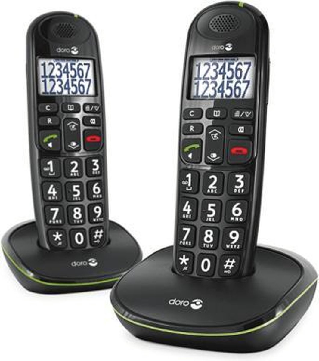 Doro Senioren Dect-telefoon Pe-110 Duo - - Zwart