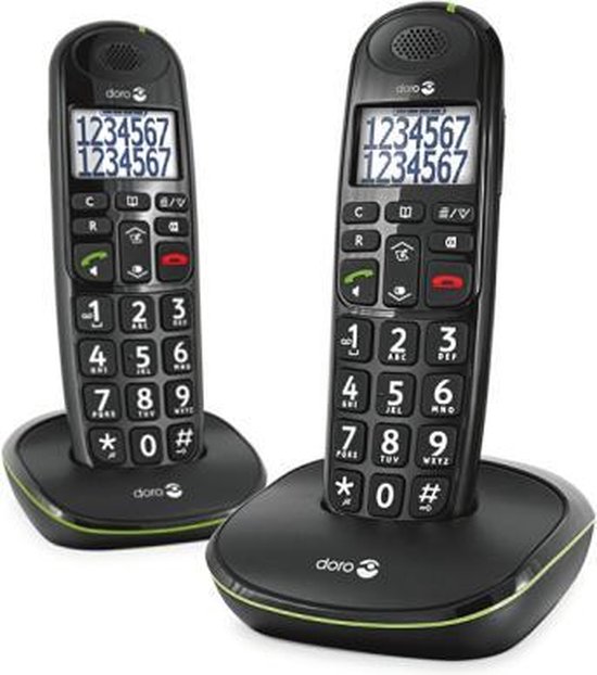 Doro Senioren Dect-telefoon Pe-110 Duo - - Zwart