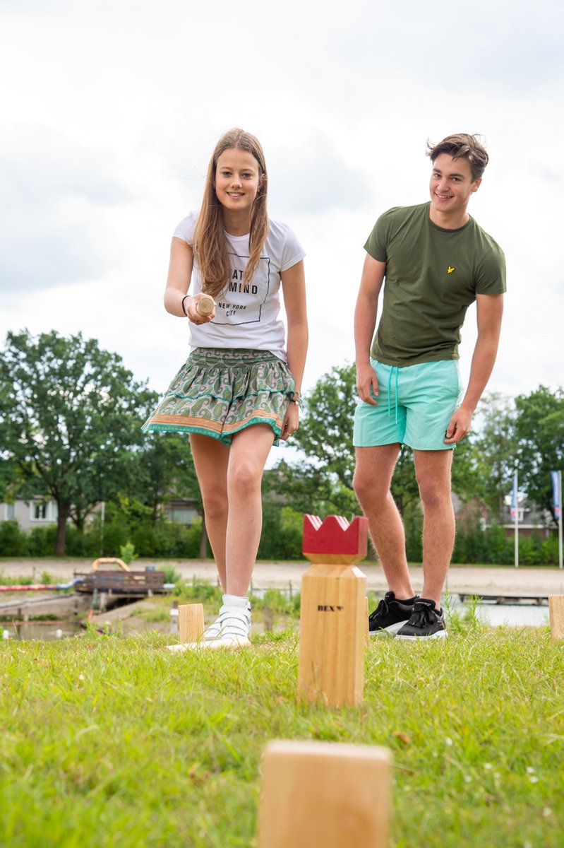 BEX Kubb Viking Original Rode Koning Rubberhout