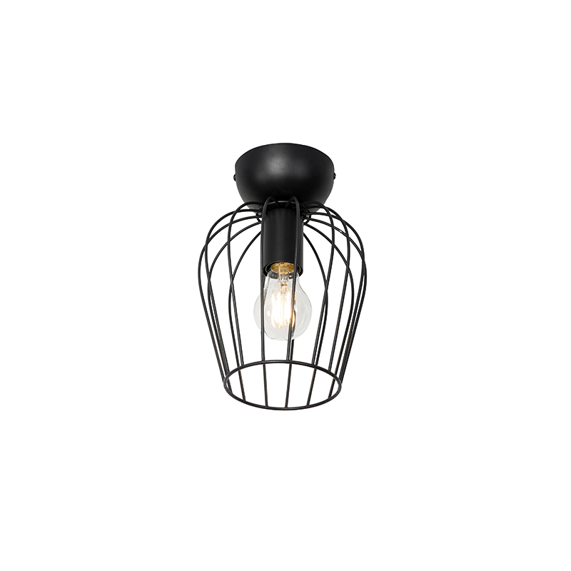 QAZQA Moderne plafondlamp - Palica - Zwart