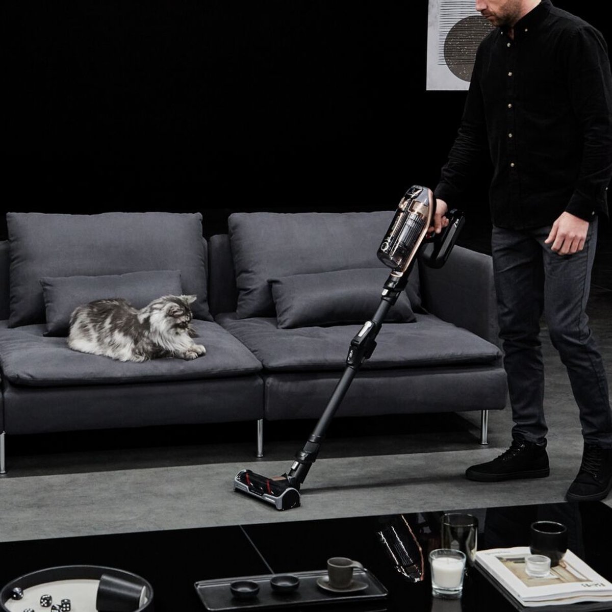 Rowenta steelstofzuiger X-Force Flex 15.60 RH99F1 - Zwart