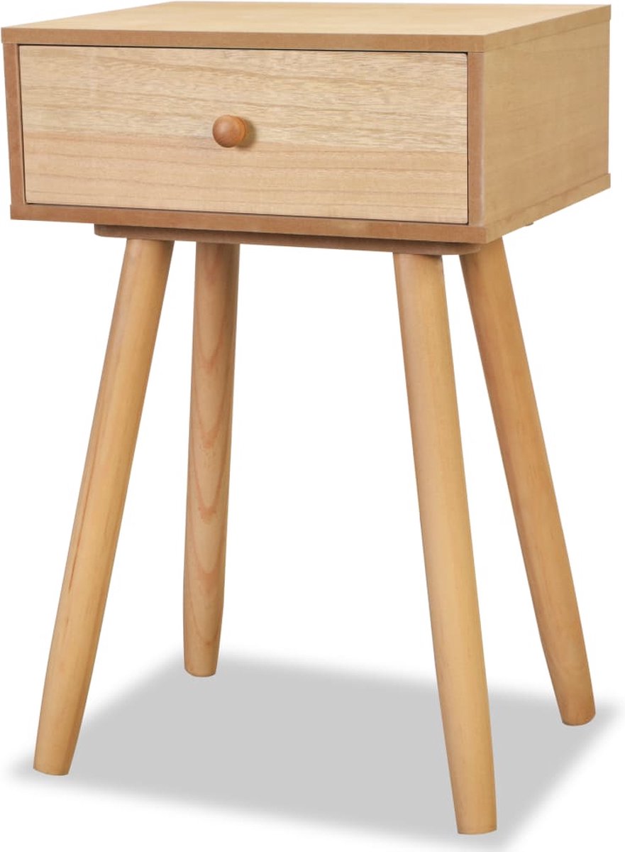 Vidaxl Nachtkastjes 40x30x61 Cm Massief Grenenhout 2 St - Bruin