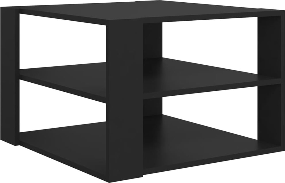 Vidaxl Salontafel 60x60x40 Cm Spaanplaat - Zwart