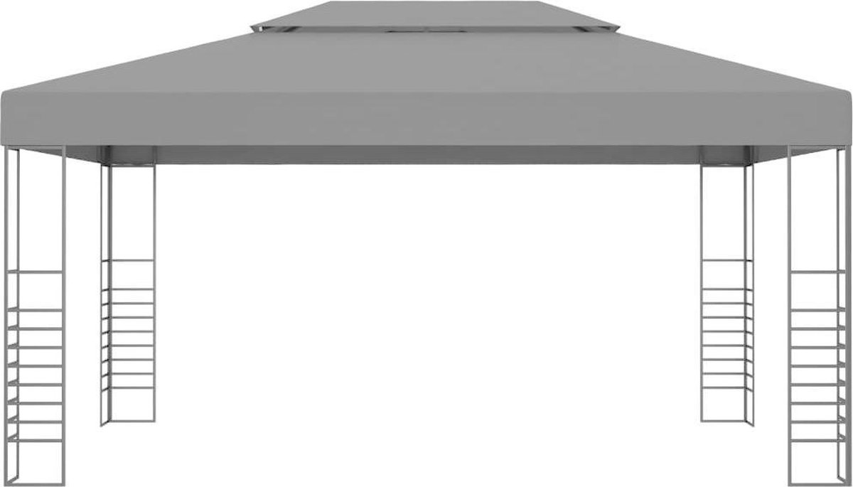 Vidaxl Prieel 3x4 M Antraciet - Grijs