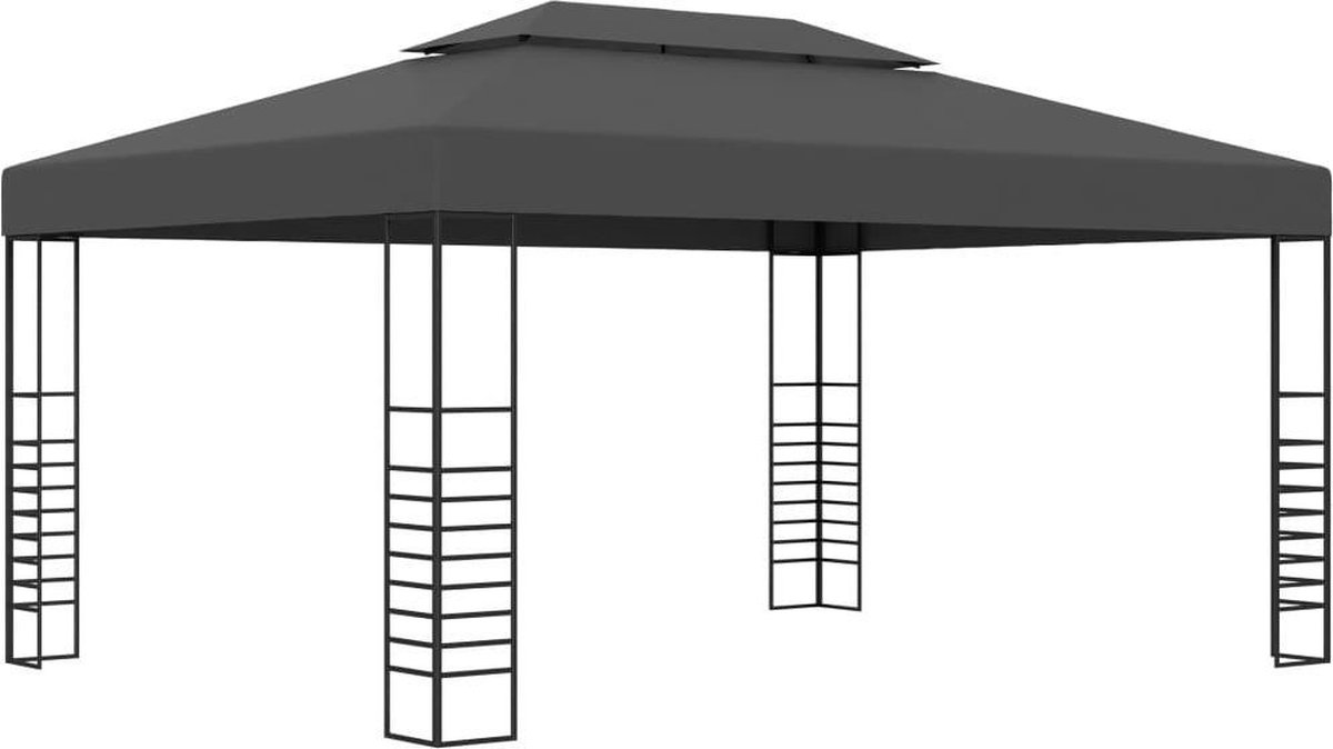 Vidaxl Prieel 3x4 M Antraciet - Grijs