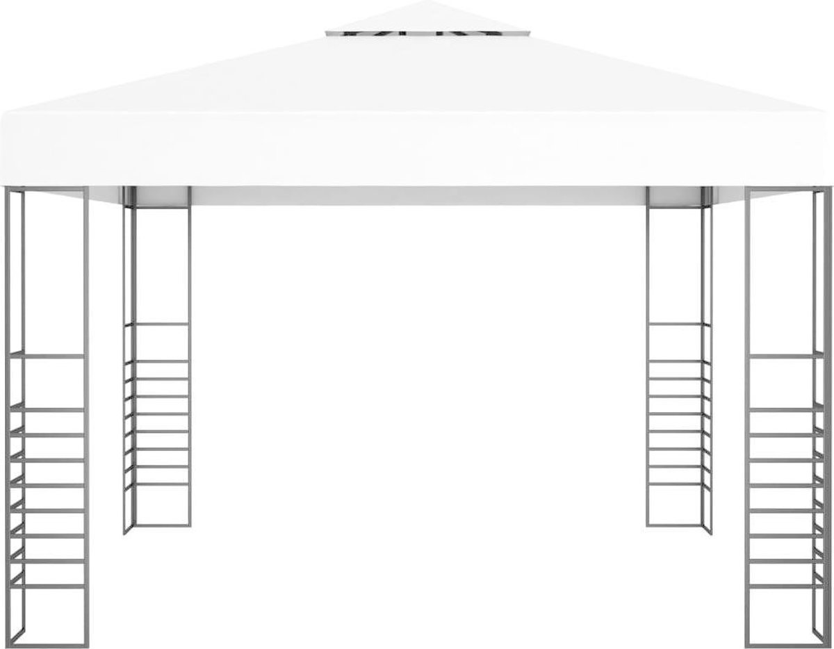 Vidaxl Tuinpaviljoen 3x3 M - Wit