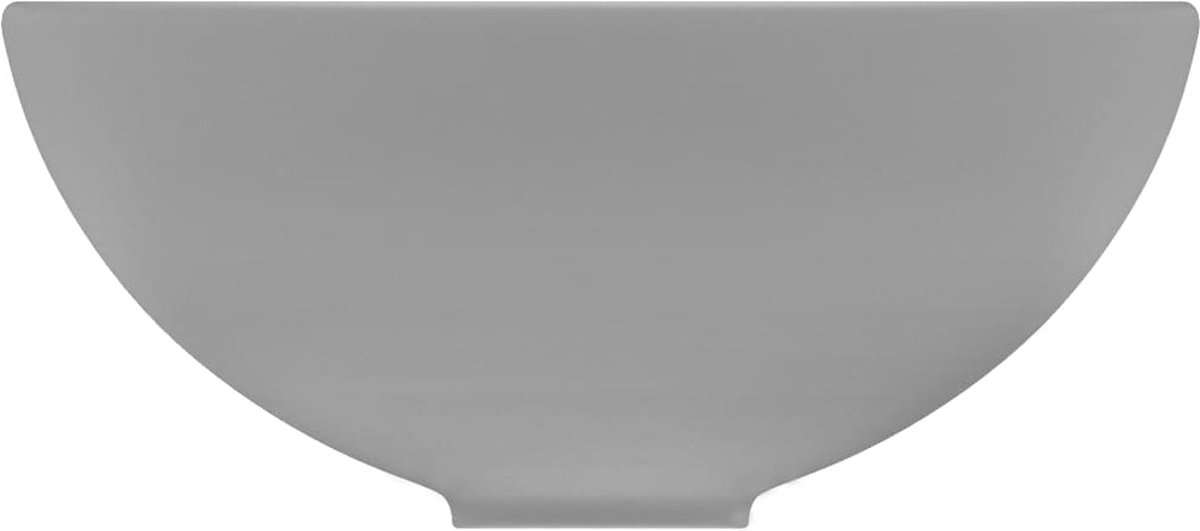 Vidaxl Wastafel Rond 32,5x14 Cm Keramiek Mat Licht - Grijs