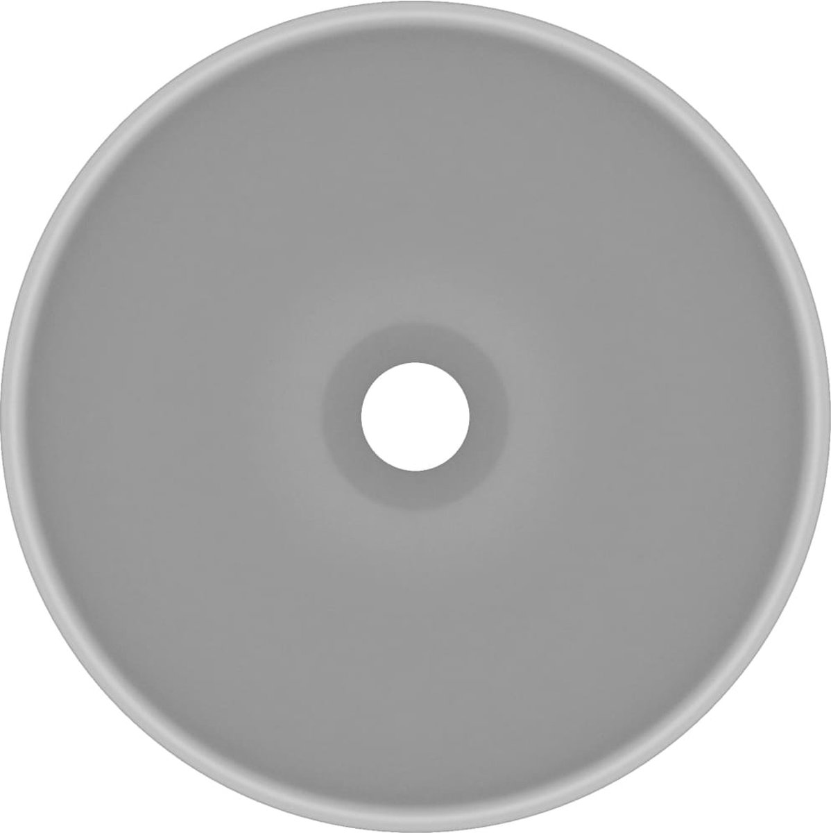 Vidaxl Wastafel Rond 32,5x14 Cm Keramiek Mat Licht - Grijs