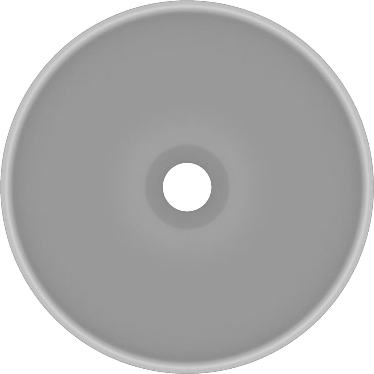 Vidaxl Wastafel Rond 32,5x14 Cm Keramiek Mat Licht - Grijs