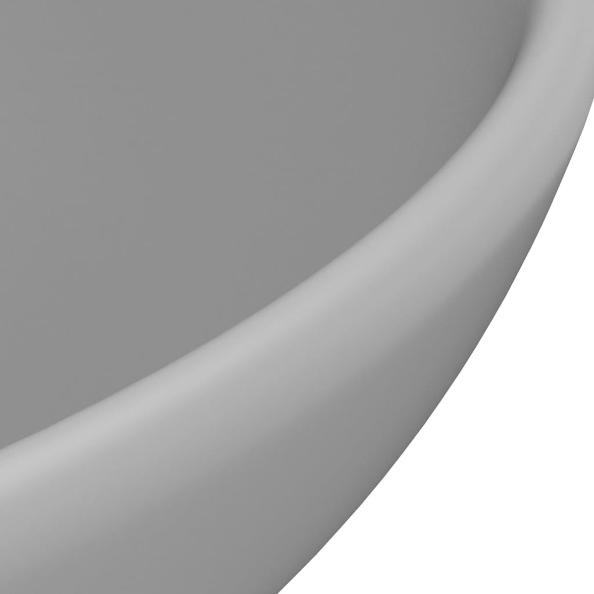 Vidaxl Wastafel Rond 32,5x14 Cm Keramiek Mat Licht - Grijs