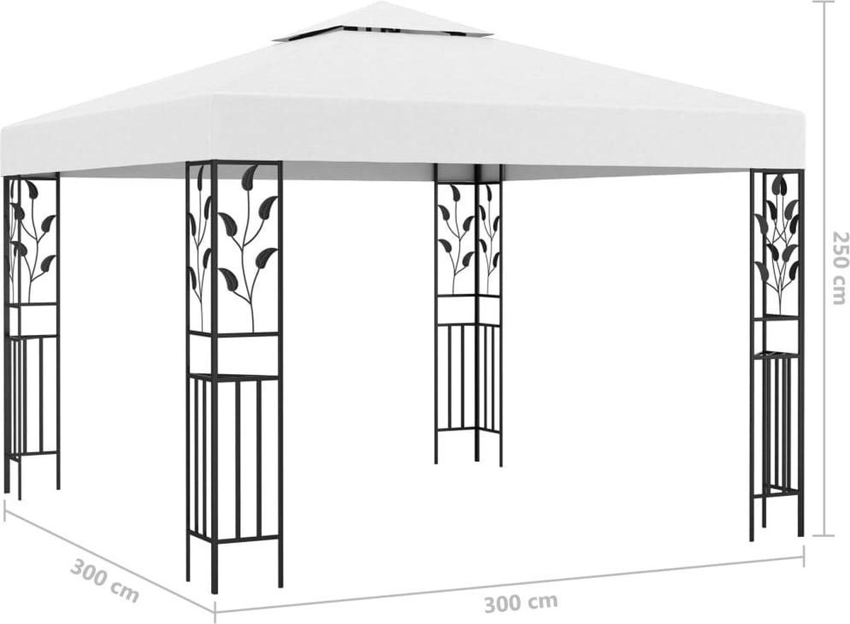 Vidaxl Prieel 180 G/m² 3x3 M - Wit